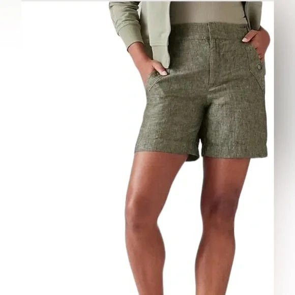 Athleta Voyager Linen Shorts - Picture 6 of 16